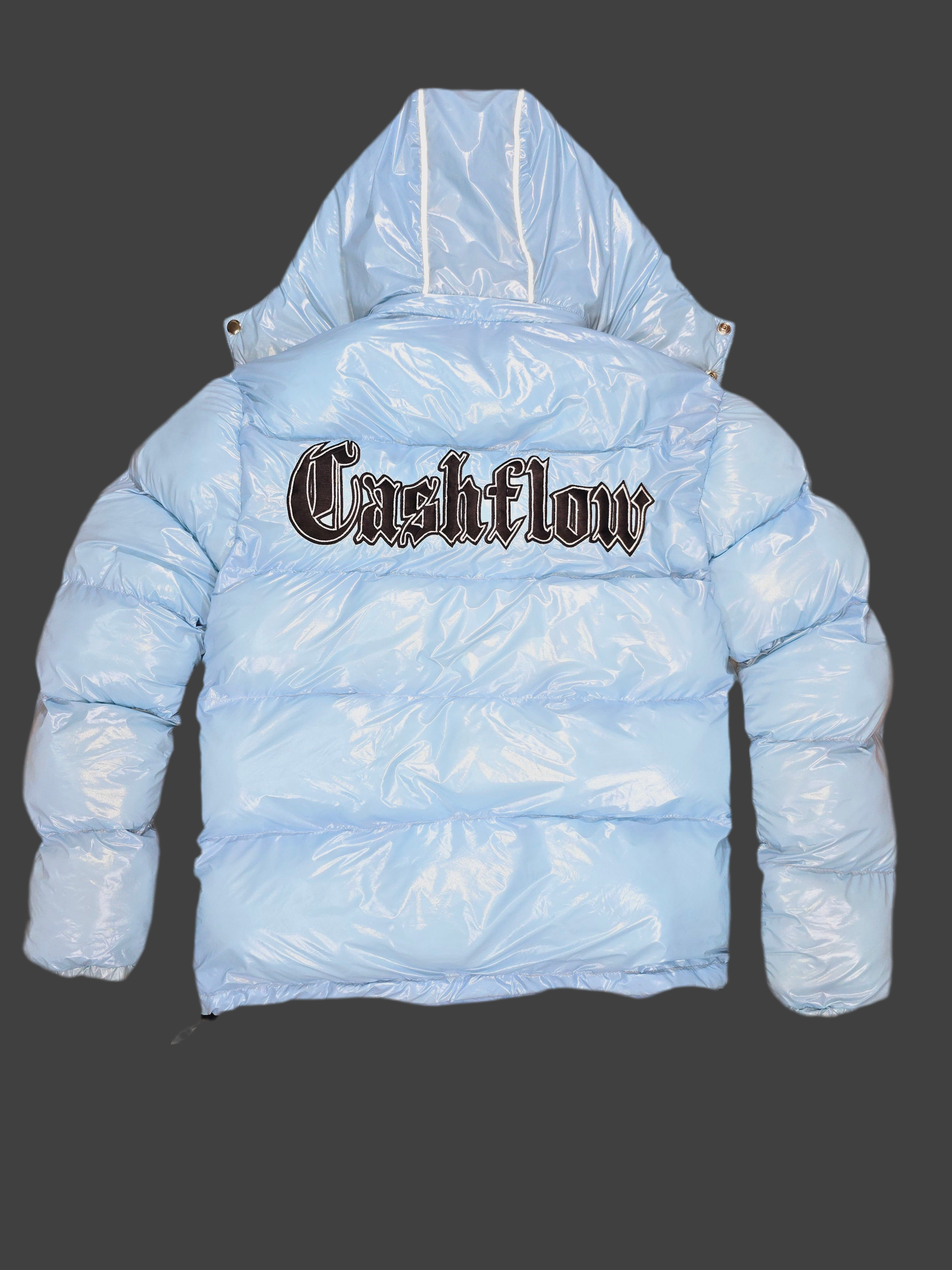 Cashflow SHINY BABY BLUE puffer jacket