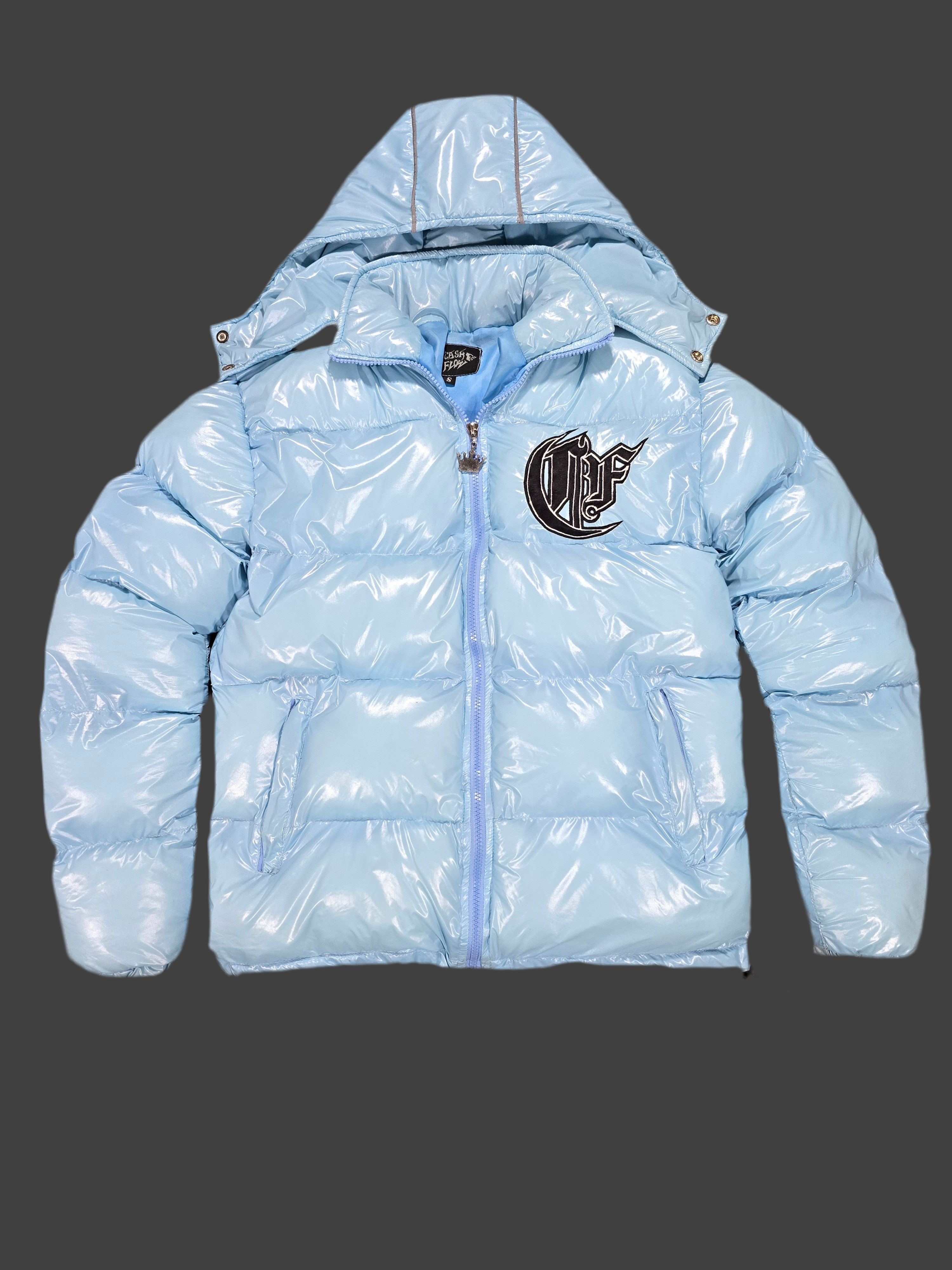 Cashflow SHINY BABY BLUE puffer jacket